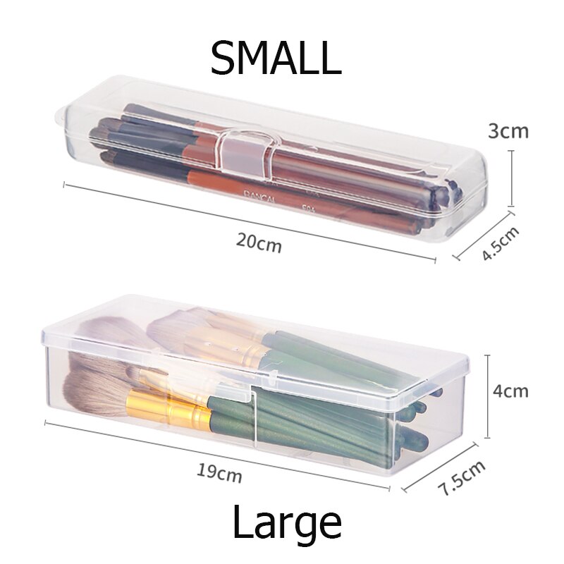 Reise zubehör Tragbare machen-hoch pinsel lagerung Kasten staubdicht transparent Schreibtisch schönheit werkzeug Reisen lidschatten augenbraue bleistift