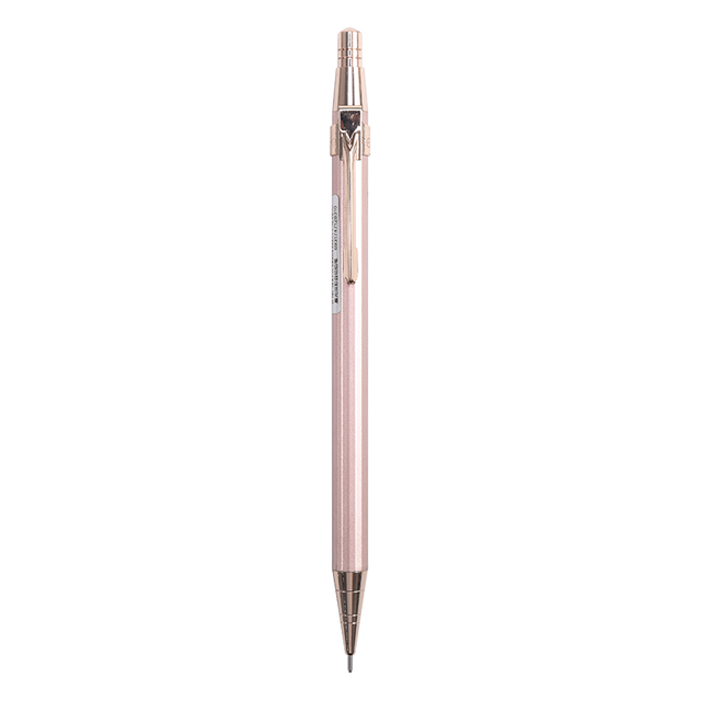 M&amp;G Full Metal Mechanical Pencils Morandi Color 0.5mm HB Lead Refill Student Writing Automatic Pencils Lapiseira School Supplies: 1pc 0.7mm Pink