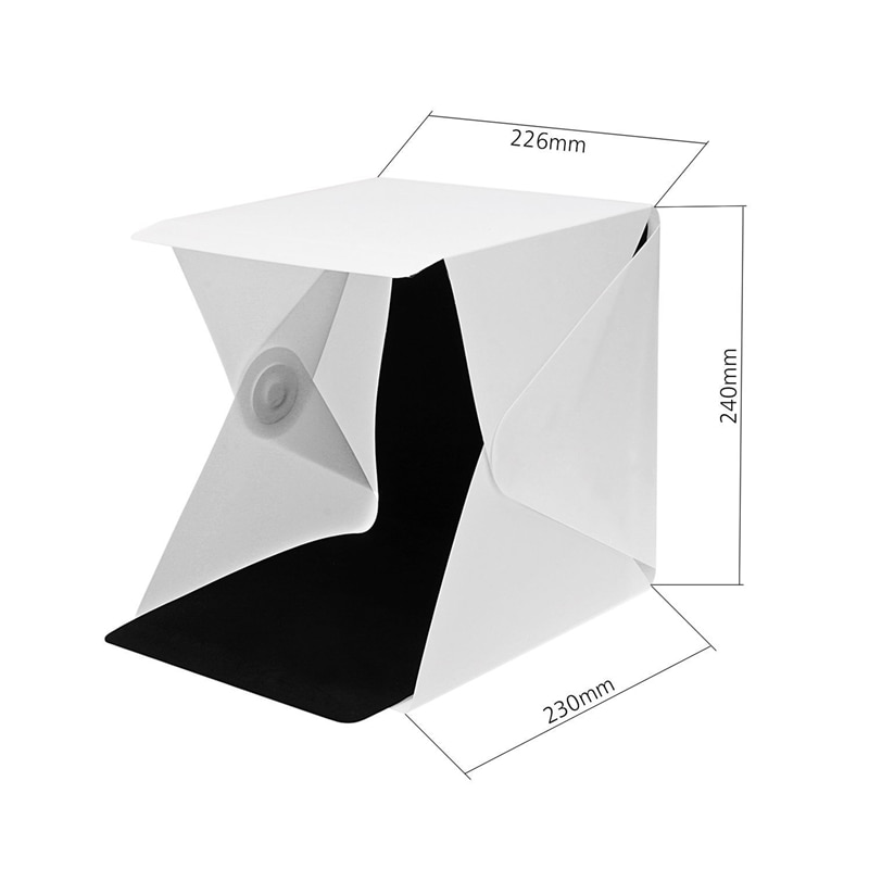 24cm / 9&quot; Mini Folding Lightbox Photography Studio Softbox LED Light Room Soft Box Camera Photo Background Box Lighting Tent Kit
