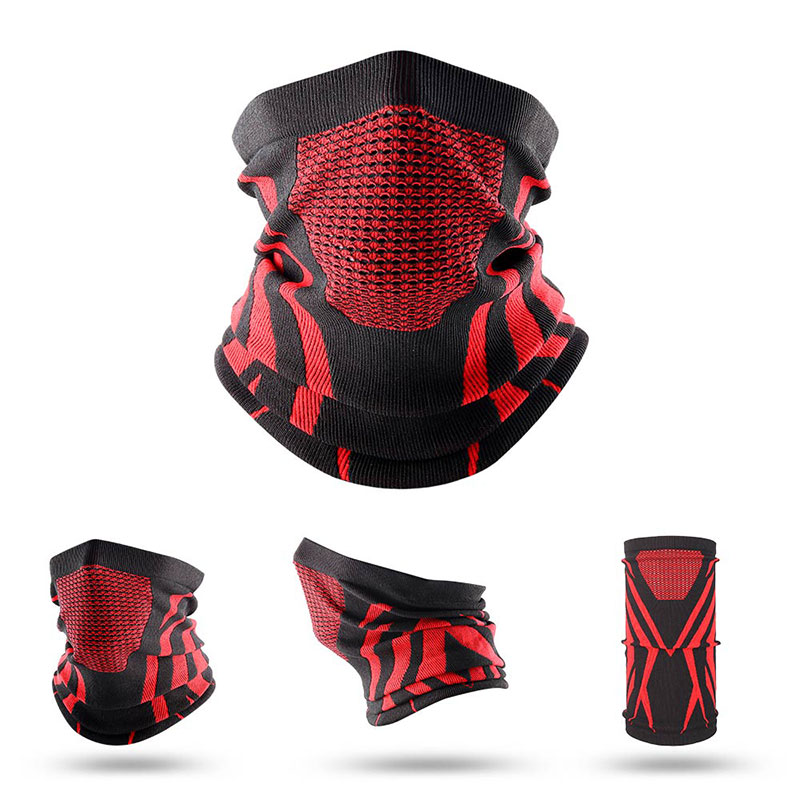 Winter Thermal Face Bandana Mask Cover Neck Warmer Gaiter Bicycle Cycling Ski Tube Scarf Hiking Breathable Masks Print Women Men