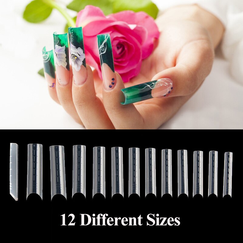 120 Stks/partij Dual Nail Forms Valse Nail Tips Mold Model Poly Uv Acryl Gels Systeem Diy Franse Nagels Decoratie Mix maten Manicure