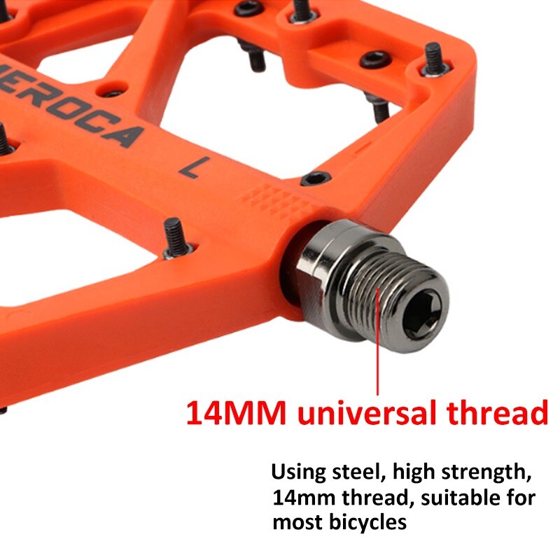MEROCA MTB Pedal Seal bearing Platform pedals Nylon 9/16" Universal pedal Ultralight Non-slip Mountain Bike Parts 1Pair