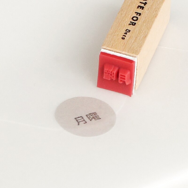 Retro Stamps Month/Week Plan Calendar decoration stamp wooden rubber stamps scrapbooking stationery DIY craft standard Stamp