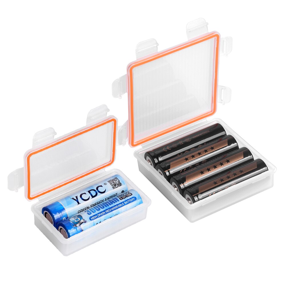 4Pcs Soshine 2/4x Mobiele 18650 Batterij Waterdicht Storage Case 18650 Transparante Batterij Houder Doos Hard Plastic Beschermende case