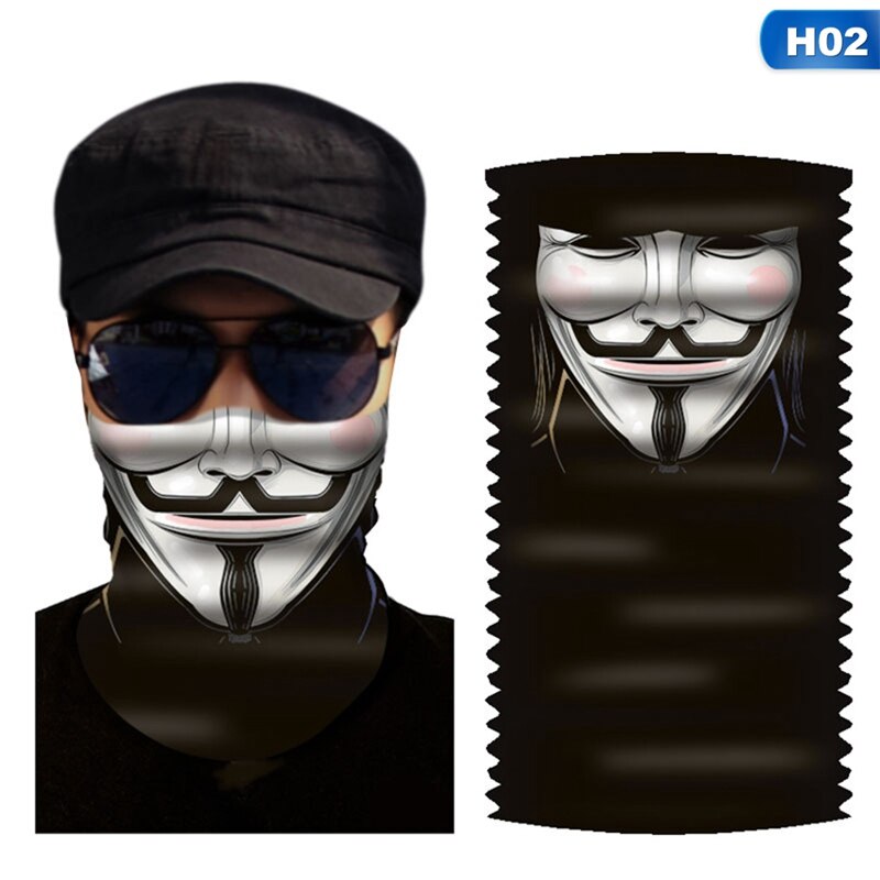 Bufanda de deporte para pesca en bicicleta, gorro sin costuras 3D, Bandanas para el cuello de Calavera, bufanda mágica a prueba de viento, bufanda para senderismo, polaina para el cuello, 1 ud.