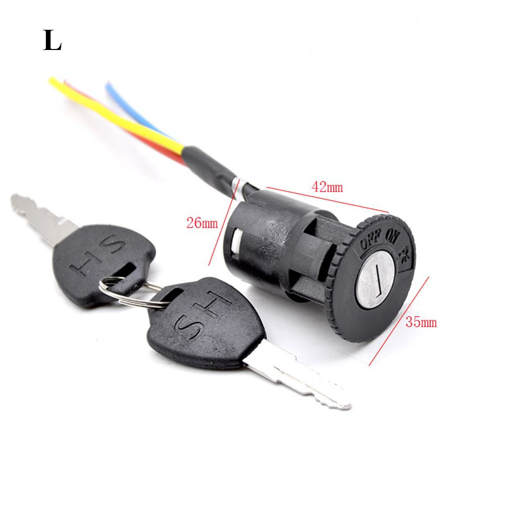Interruptor de encendido con llave, bloqueo de potencia Universal para bicicleta eléctrica, portátil, a prueba de polvo, piezas de ciclismo para Scooter Eléctrico