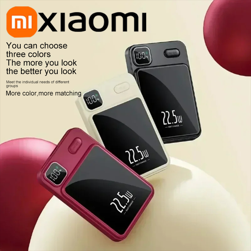 Xiaomi 50000mAh Magnetic Wireless Charger Power Bank Magsafe External Battery Super Fast Charging PowerBank For iPhone 15 16