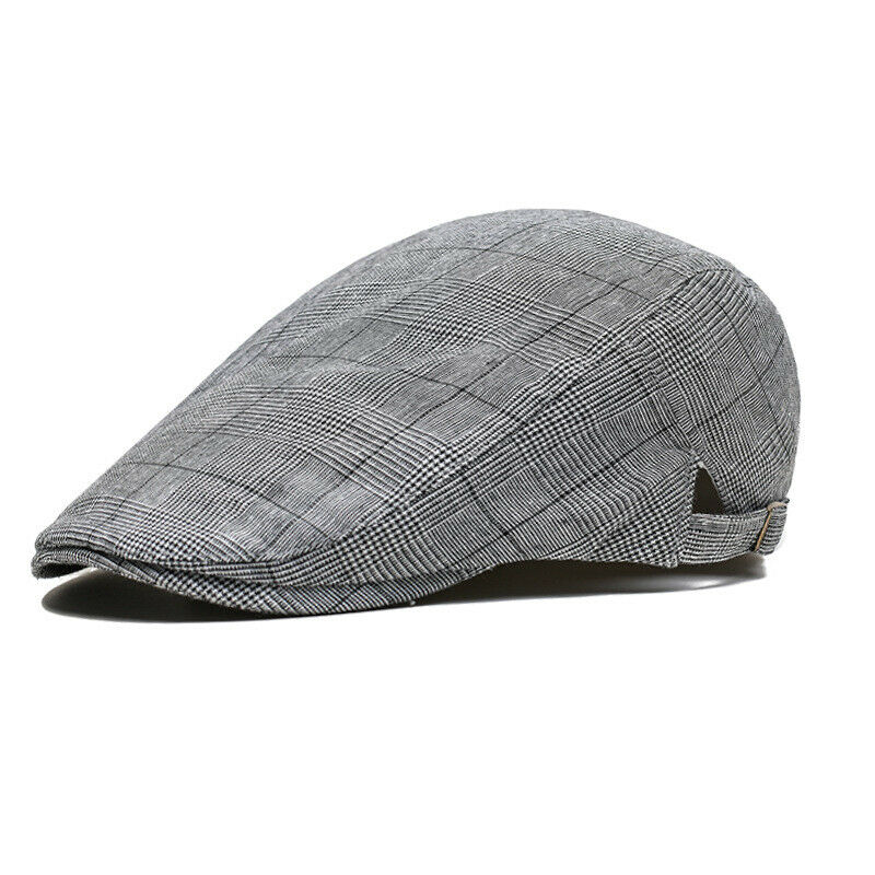 Herr sommar gatsby hatt golf kör solkeps platt basker cabbie chaufför tidningspojke rutig casual rutor ett stycke