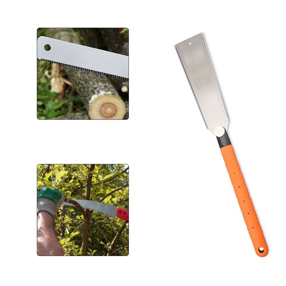 Hand Saw Japanese Saw Hand Pull Wood Saw SK5 Double Edge with Teeth for Tenon Bamboo Plastic Woodworking Tools