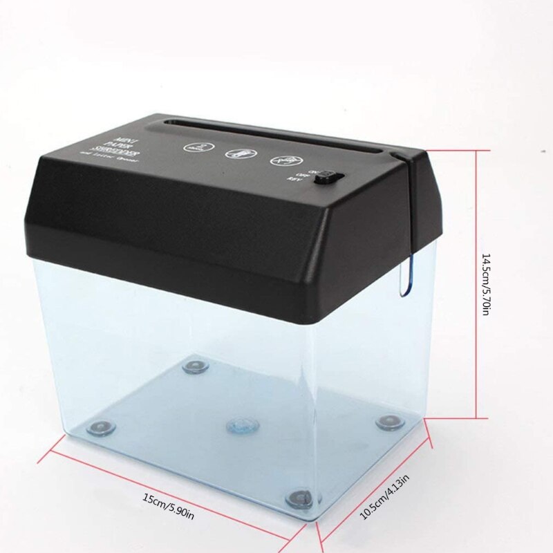 Portable Mini Paper Shredder Electric USB Battery Operated Shredder Documents Paper Cutting Tool for Home Office K1KF