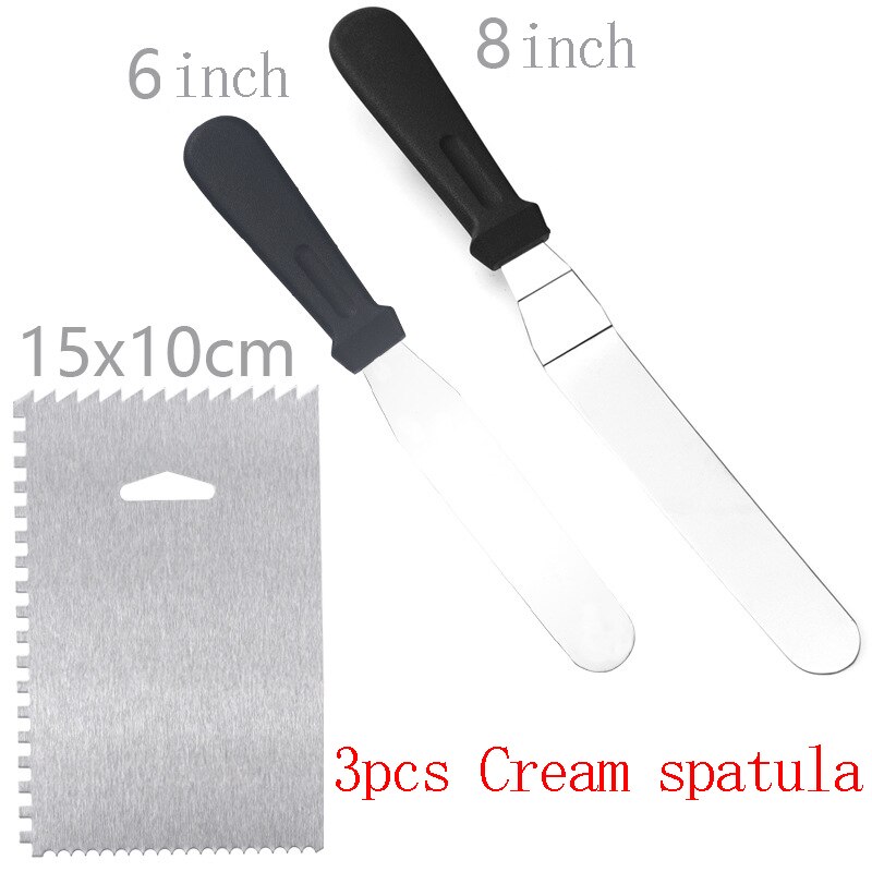 Lidafish kuchenständer, stabiler, rutschfester drehteller, tortendekorationszubehör, backformen, backzubehör für runde kuchen: 3 stück sahnespatel