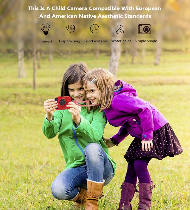 Children's Camera Waterproof 1080P HD 4x Zoom Screen Camera Video Toy Kids Cartoon Cute Camera Outdoor Photography Kids