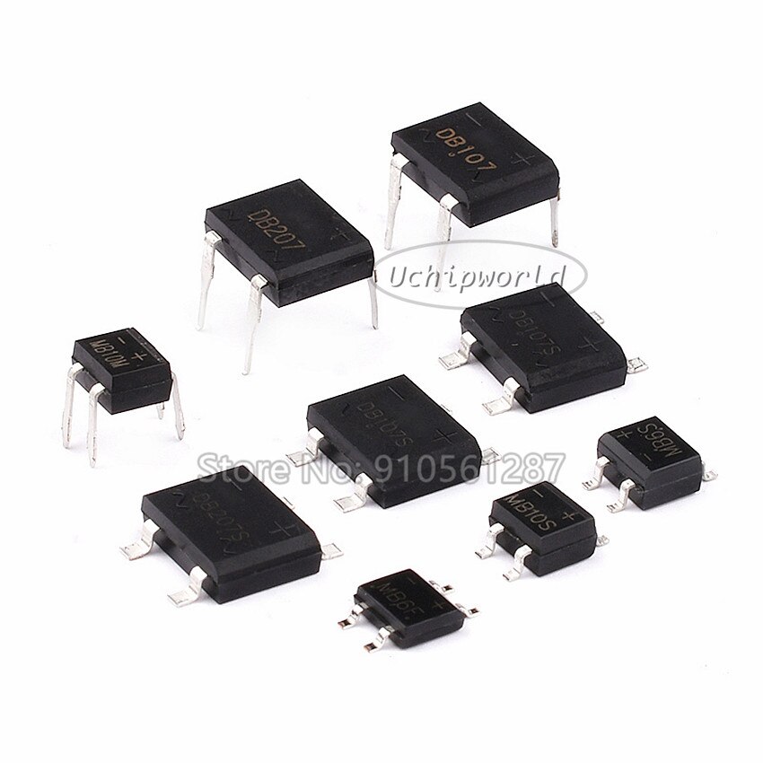 SMD Rectifier bridge MB6S MB8S MB10S MB2S MB210S MB220S MB2F MB6F MB8F MB10F MBS MBF 0.5A 0.8A 1A 2A 200V 600V 800V 1000V