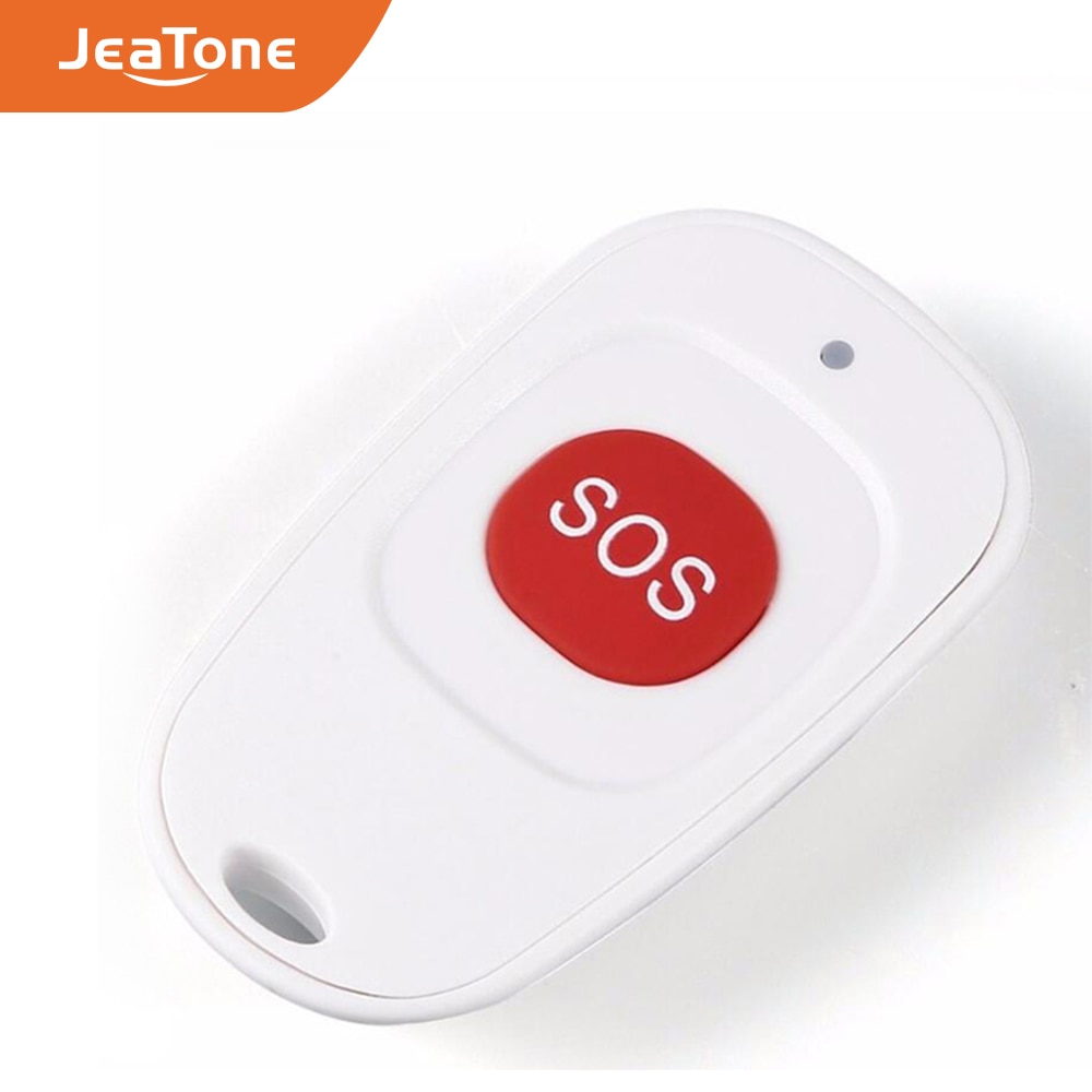 Jeatone trådløs sos nødpanik knap til ældre alarmsensor hjem tyverialarm 433 mhz til  ps85 sikkerhed alarmsystem