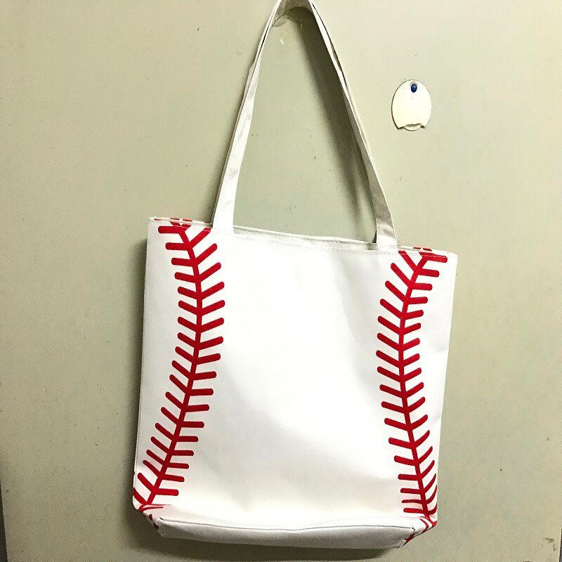 Softball cycling Lady Canvas Bag Shoulder baseball bag Women's Handbag Cute Canva Tote Bag basketball bag