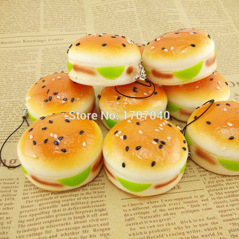 5 cm squishy sesam bedekt hamburger zachte brood geurende voedsel simulaties toys collectibles