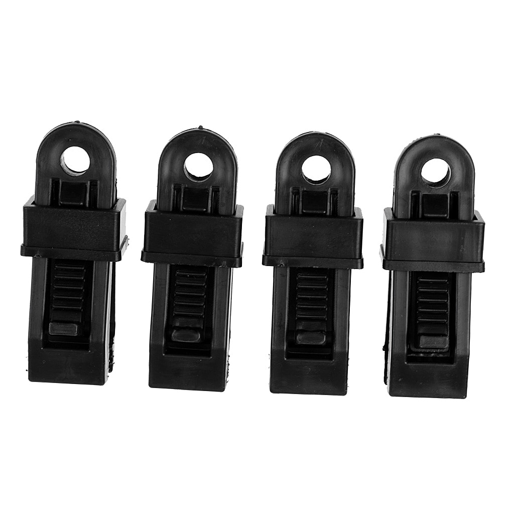 4 stykker/sett kraftige presenningsklips telt markiseklemme bilbåtdeksel feste med snapper utendørs campingverktøy