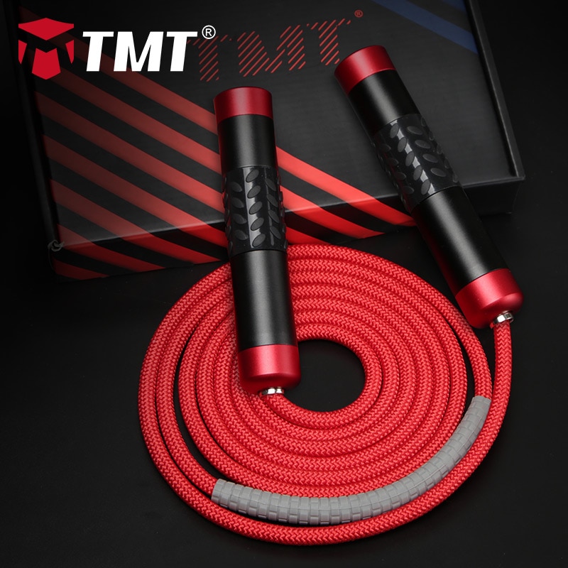 Tmt-vægtet springkamp reb crossfit aluminiumslegeringshåndtag til fitness boksning træning justerbar tung wire hastighed springer over 3m