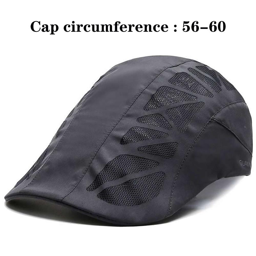 Casual Beret Hat Flat Cap Gatsby Hat Adjustable Breathable Boina Mesh Caps For Adult and Kids: Dark Gery