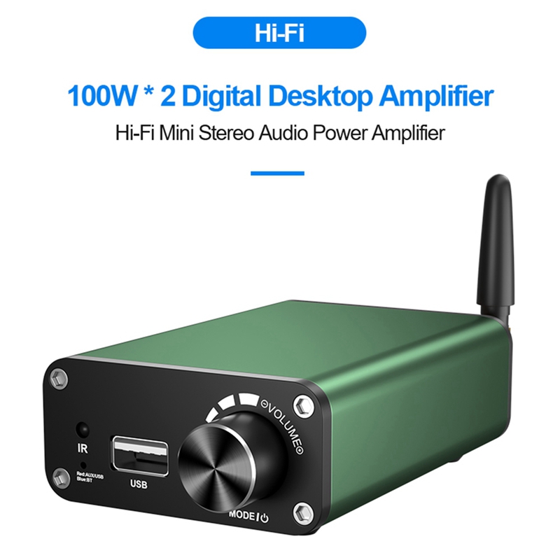 A75T Bluetooth Audio Amplifier TPA3116 Stereo 2.0 Channel Class D Home Theater Amplifier 200W Power Digital Audio Amplifier