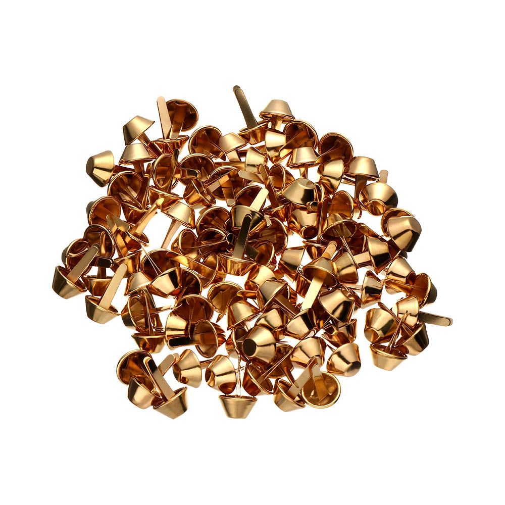 100pcs 12mm Retro Metal Feet Purse Handbag Decorative Rivets Leather Crafts Studs Pierced Bag Accessories DIY Punk Jewelry Rivet: gold