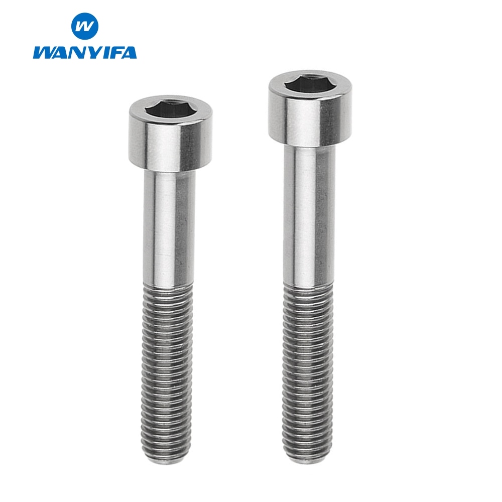1Pcs M7 X 40 43Mm Titanium Ti Bouten Inner Hexagon Kolom Hoofd Schroef Voor Fiets Zadelpen Fiets Bullone onderdelen