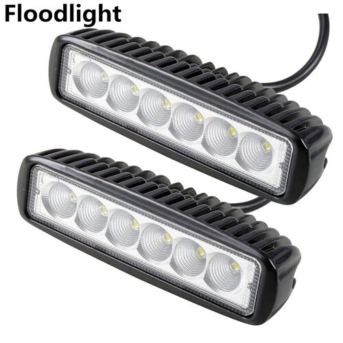 Car motorbike motorcycle headlight headlamp light front head Working Fog Lamp spotlight spot metal LED bar 12 V Offroad: 2pcs floodlight