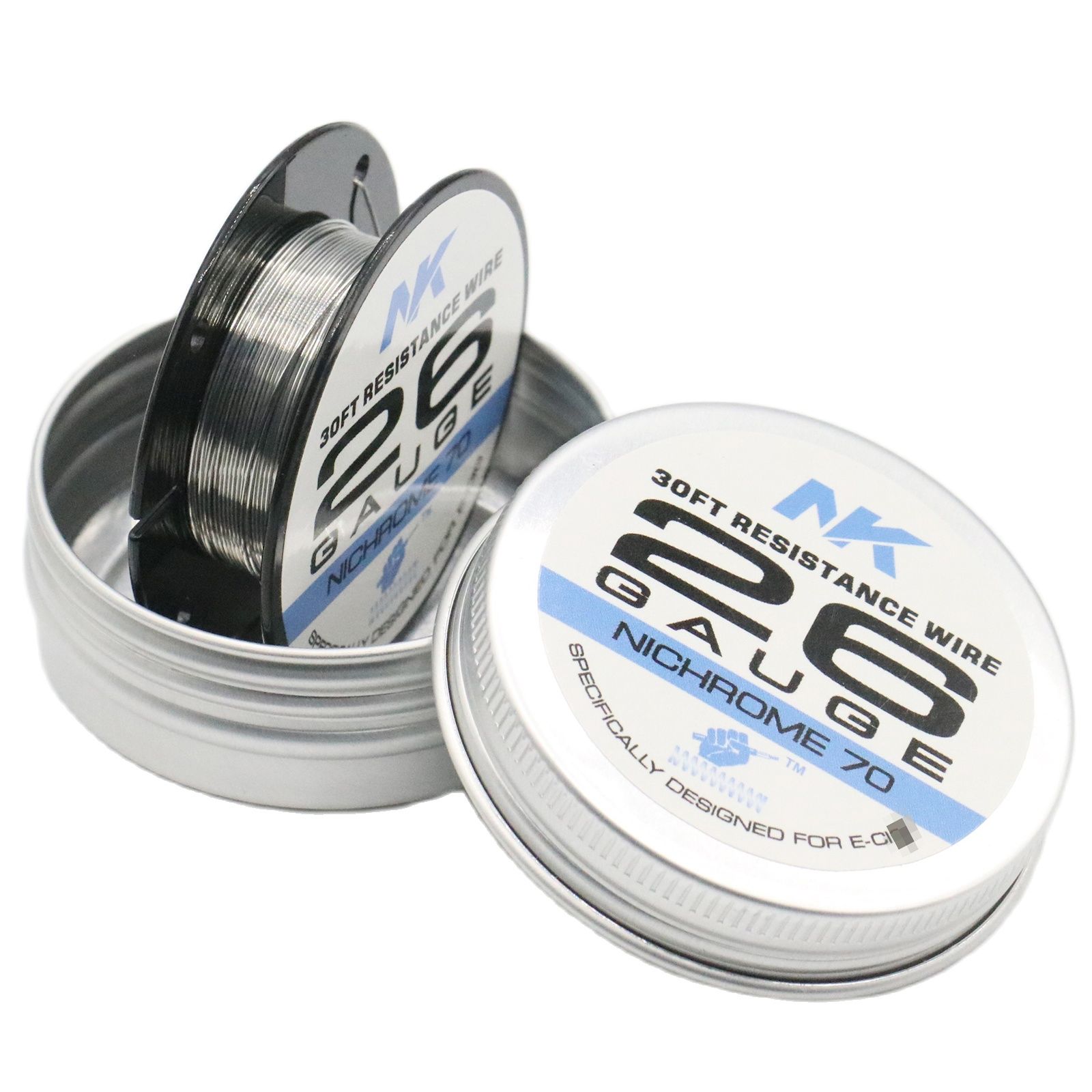 30Ft Ni80 Ni70 KA1 AWG 24 26 27 28 29 30 calibro originale NK Vape Wire per MTL RTA RBA bobina resistenza al riscaldamento filo