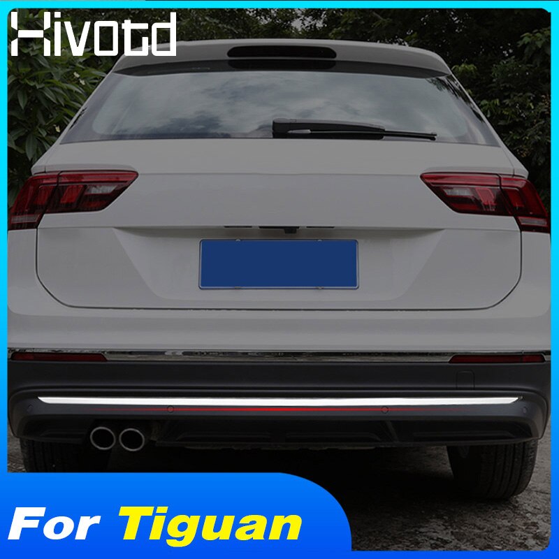 Hivotd For Volkswagen Tiguan MK2 Stainless Rear Tail Trunk Lid Molding Trims Strip Cover Trim accessories car styling