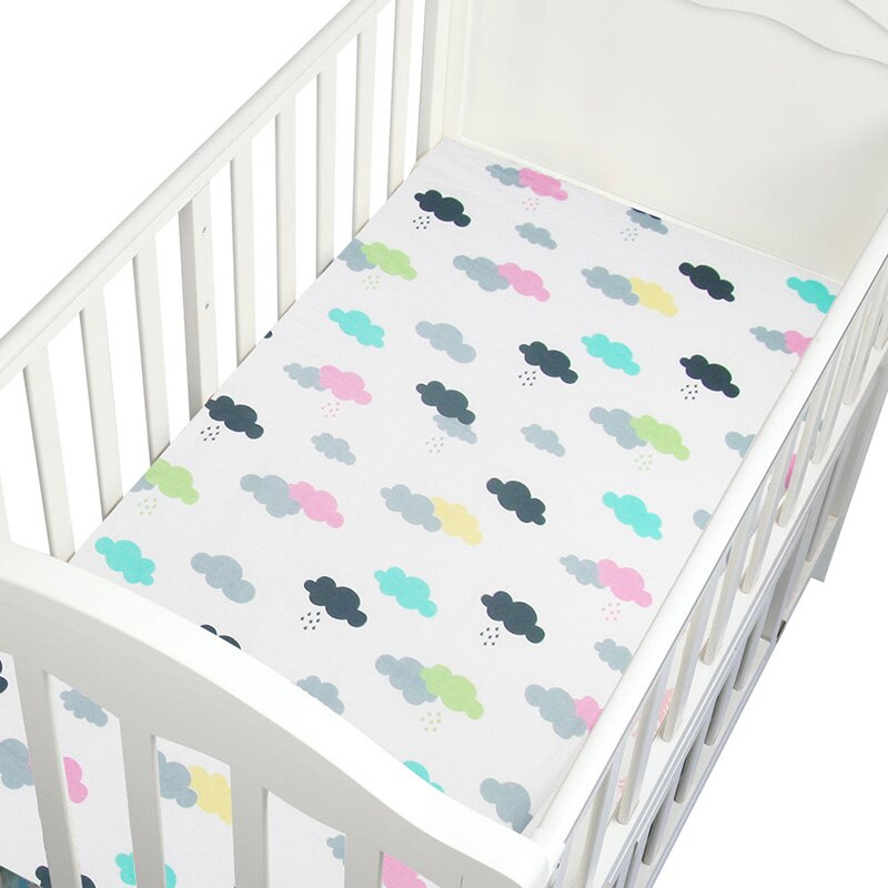 Baby säng lakan 1 st 130 x 70 x 22cm 5 mönster baby spjälsäng lakan 100%  bomull svart och vit baby lakan stil för pojkar flickor: Moln