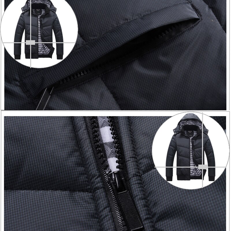 NaranjaSabor Men's Winter Jacket Mens Hooded Loose Casual Coat Thick Warm Outwear Windproof Male Brand Clothing M~4XL N582