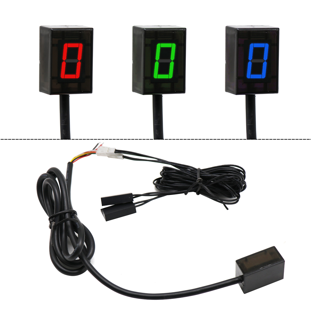 SCL MOTOS-indicador de marcha Digital Universal para motocicleta, 6 velocidades, pantalla LED, palanca de cambios, soporte magnético para indicador de marcha