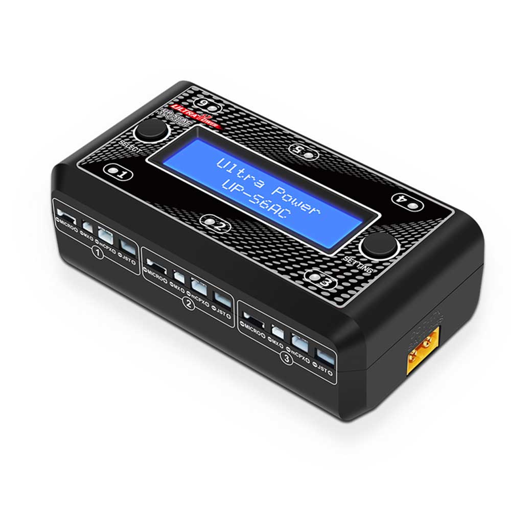​ Chargeur de batterie Ultra Power UP-S6AC UP-S6, 6x4.35W AC DC, pour modèle 1S LiPo LiHV LiIon LiFe avec Micro MX mCPX JST RC