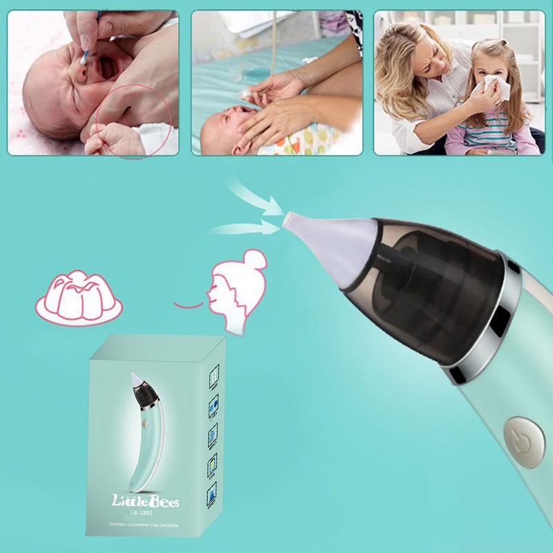 4 Kleuren Baby Neuszuiger Elektrische Veilige Hygiënische Neus Cleaner Met 2 Maten Van Neus Tips En Orale Snot Sucker