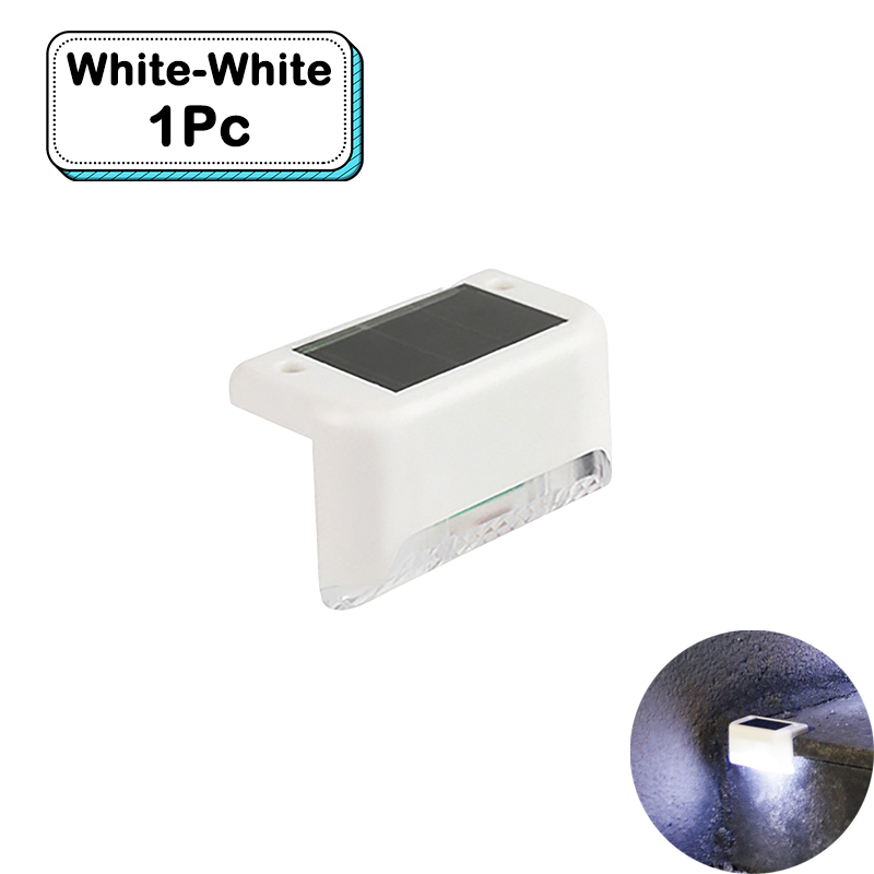 Outdoor Solar Step Lights Warm White LED Waterproof Stair Path Lighting for Garden Patio Fence Balcony Decoration Solar Power