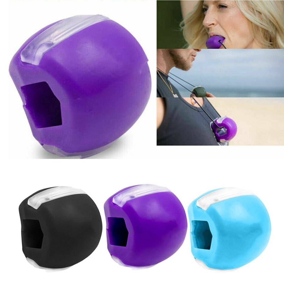 Muscle Jawline Exerciser, Bite Muscle Ball, Silicone Jaw Trainer