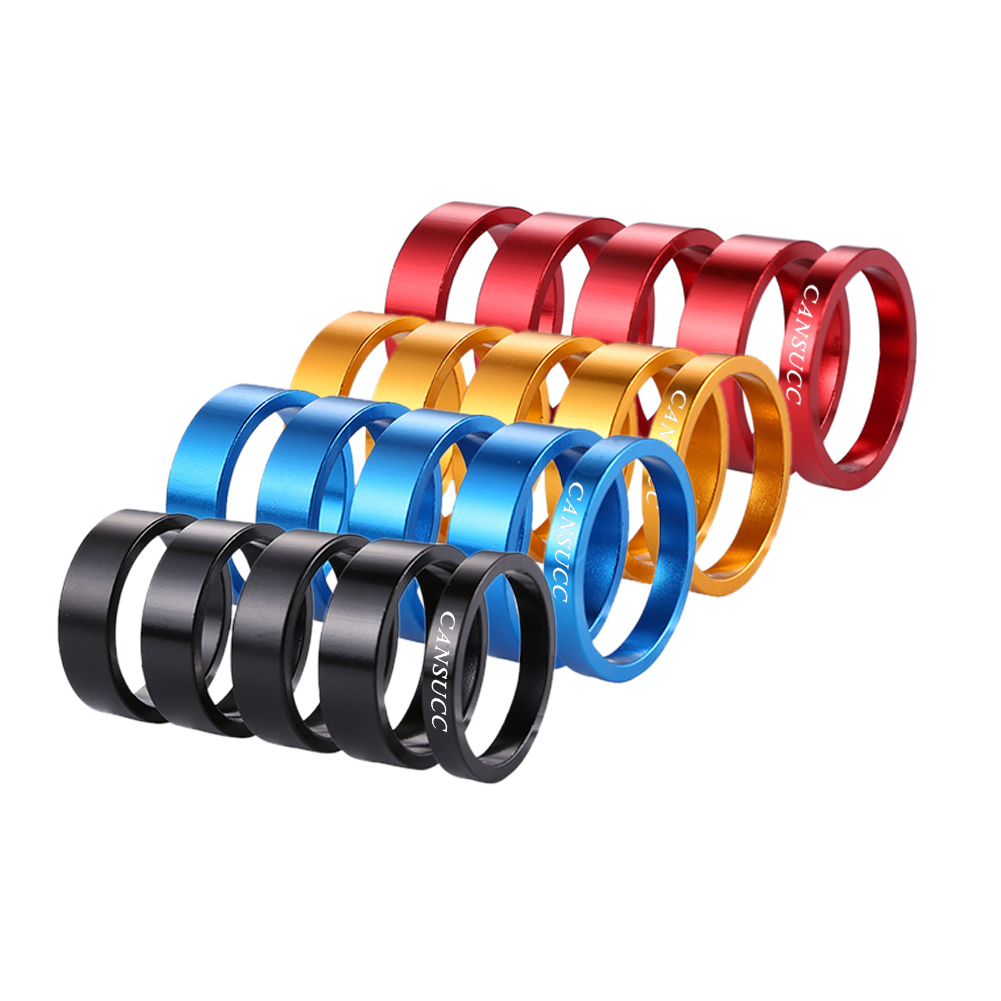Arandela de horquilla delantera para bicicleta de montaña, arandela de eje de manillar, espaciador, juntas, horquilla delantera de 5/10mm, accesorios para bicicleta de carretera