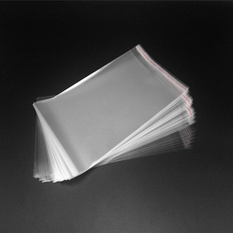 Saco opp auto-adesivo selado com 100 peças, saco de plástico rígido, à prova de poeira, repetido, celofane, 8 cm x 14cm, frete grátis