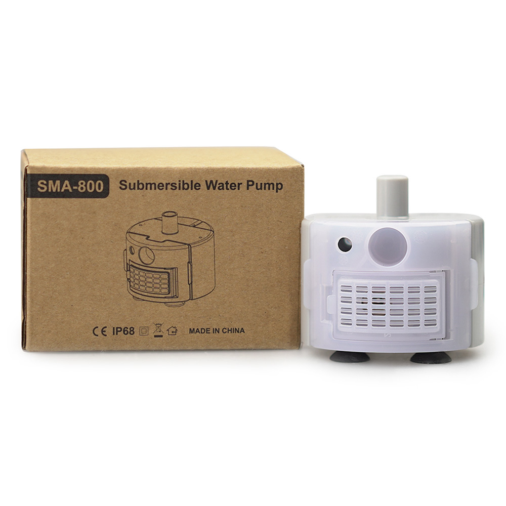 Sma -800 usb vannpumpe og filter diy kjæledyrfontene lavstøyende børsteløs motor nedsenkbar pumpe  dc 5v/1a 50cm 160l/ t