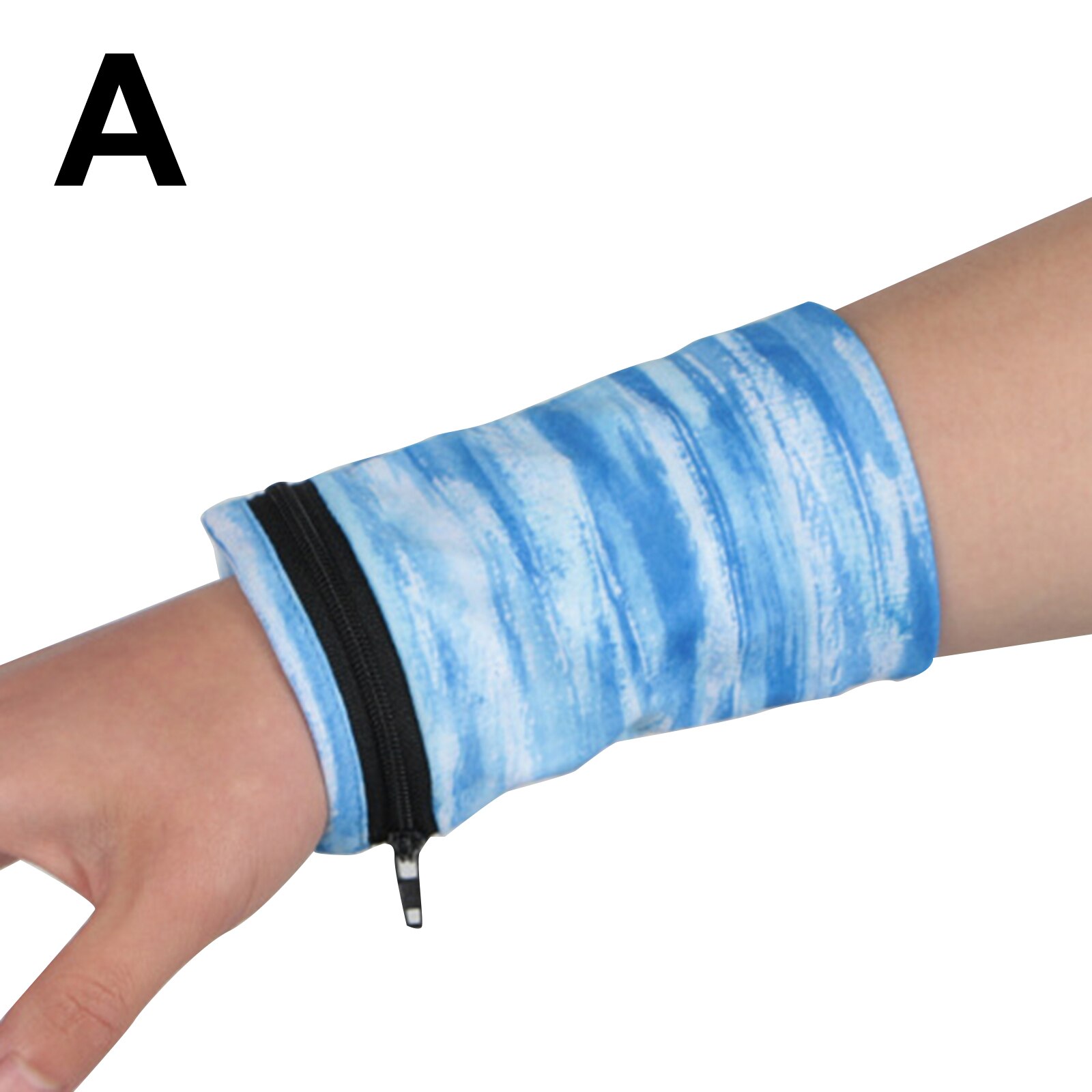 Fascia Da Braccio sportiva Corsa E Jogging Sacchetto di Ciclismo Wristband Badminton Tennis Supporto Per Polso Tasca Borsa Da Polso Per adulti DQ-di goccia: sky blue