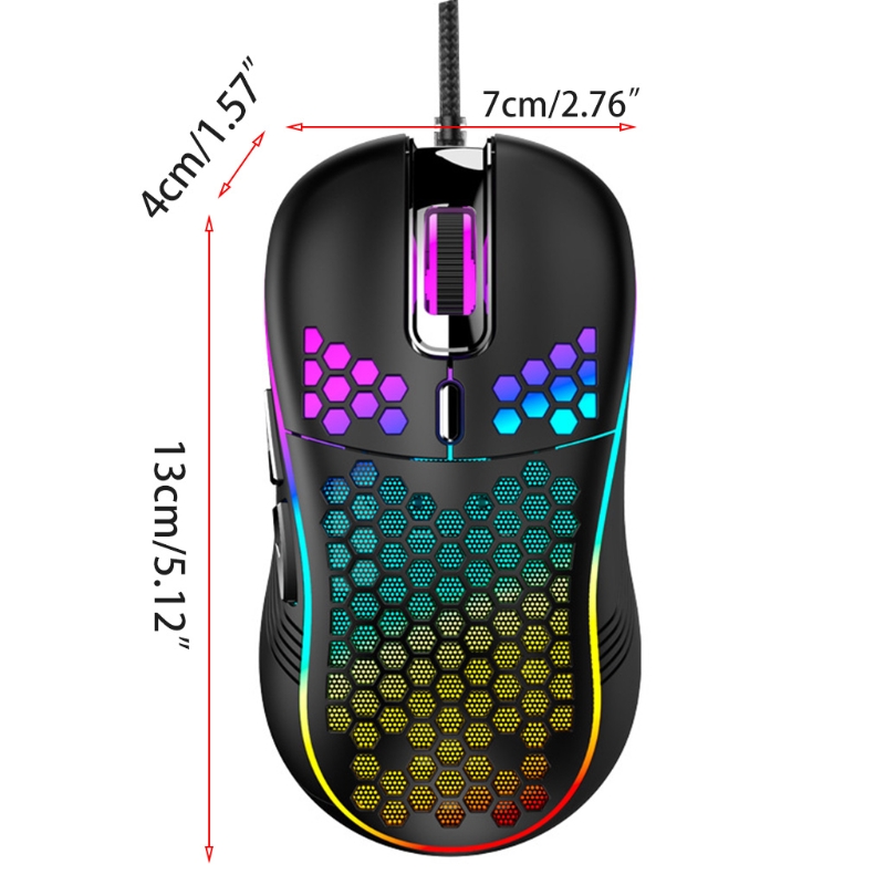Przewodowa mysz do gier USB Mysz mechaniczna USB Luminous Light Mouse 7200DPI Regulowane optyczne myszy dla graczy do gier komputerowych