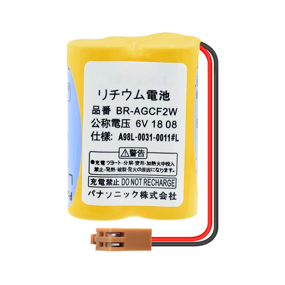6V Replacement Li-ion Lithium Battery BR-AGCF2W Batetry Pack With Plug For Fanuc CNC System Servo Motor A98L-0031-0011