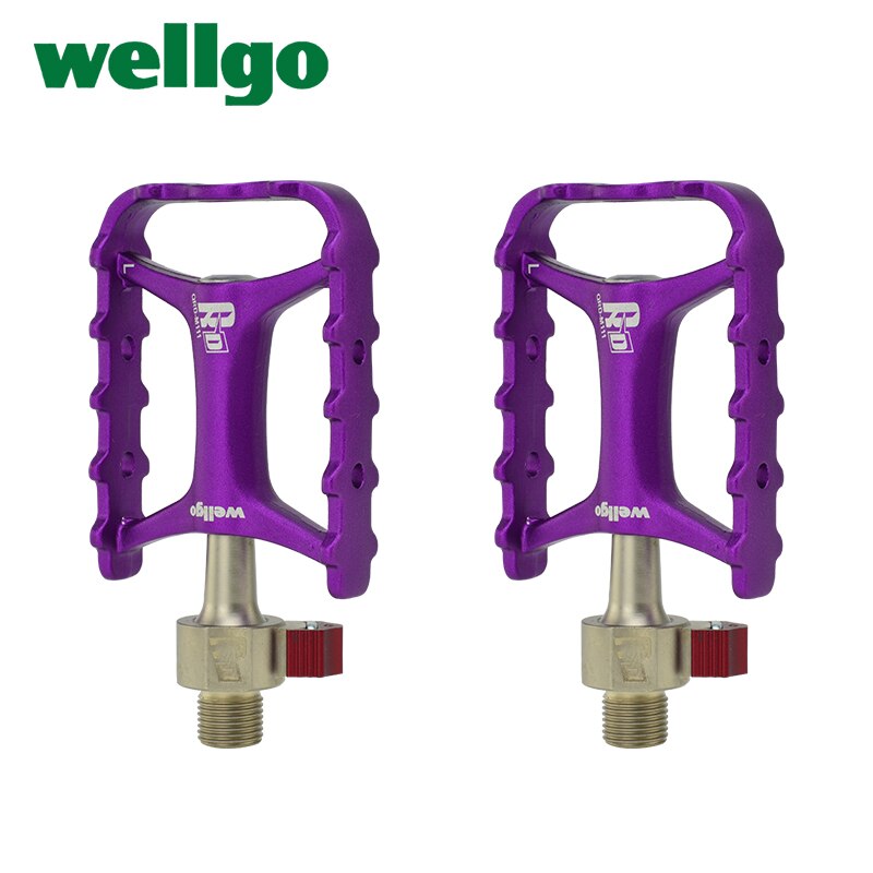 Wellgo M111 Non-Quick Quick Release Ultralight Aluminium Mtb Road Opvouwbare Fiets Pedalen Fietsen Lager Fiets Pedalen: M111 1nd Purple