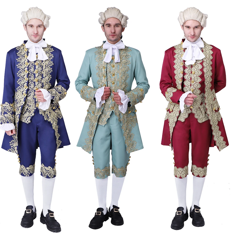 Viktorianisches Kostüm für Herren aus dem 18. Jahrhundert, Regency-Frack, Jacke, Marie-Antoinette-Kostüm, Anzug, Halloween, Partykleidung, Kostüm-Outfit
