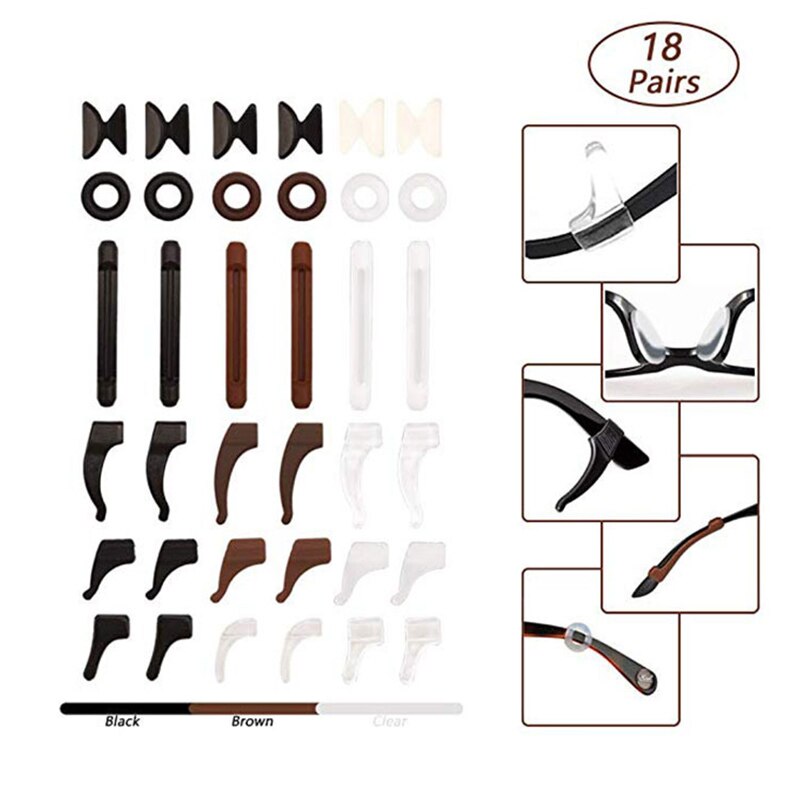 Anti Slip Silicone Glasses Ear Hooks For Kids And Adults Round Grips Eyeglasses Sports Temple Tips Soft Ear Hook: 1