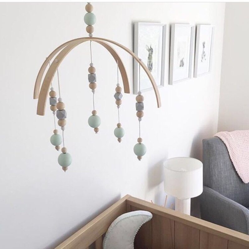 52 Cm * 32 Cm Diy Macaron Kleur Houten Bal Decor Banner Babykamer Decoratie Beddengoed Bumpers Kids Party Ballen kids Girls Room Decor