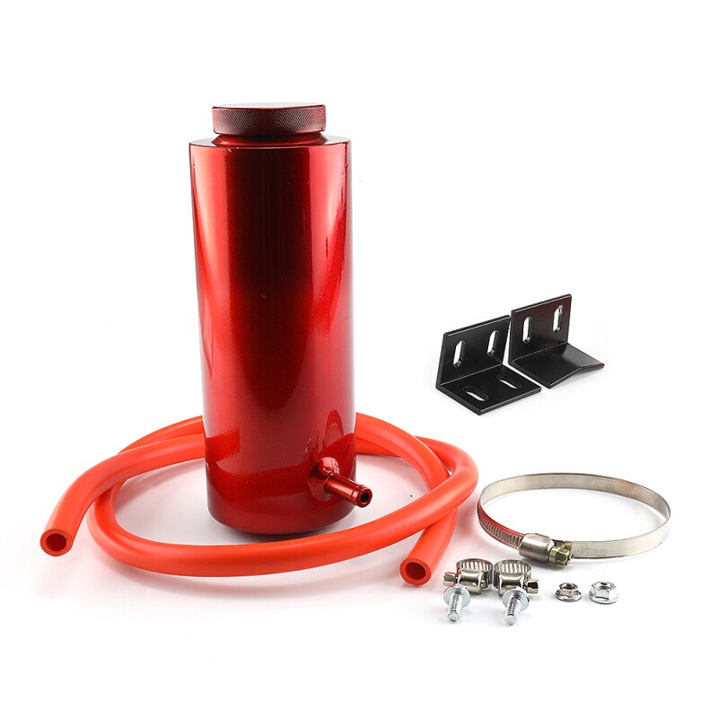 Radiator Overflow Tank Universal Car Radiator Coolant Aluminum Tank Overflow Reservoir Cooling System Radiators Auto Accessories: Red