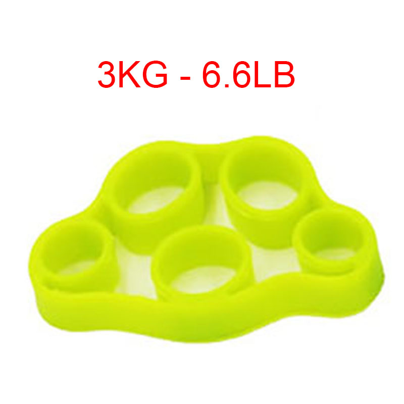 Hand Gripper Silicone Vinger Expander Oefening Handgreep Pols Sterkte Trainer Vinger Uitoefenaar Resistance Bands Fitness: green