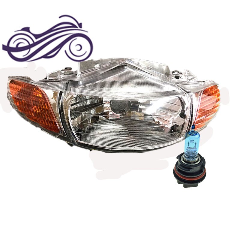 Modell motorcykel scooter för honda dio  af38 zx af35 strålkastare montering framljus montering ljus blub  ph11 12 v 40/40w: Silver-