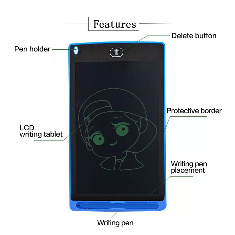 8.5 Inch Lcd Schrijfblad Elektronische Grafische Tablets Digitale Tekentafel Met Slot Sleutel Voor Volwassenen Kinderen Thuis School kantoor